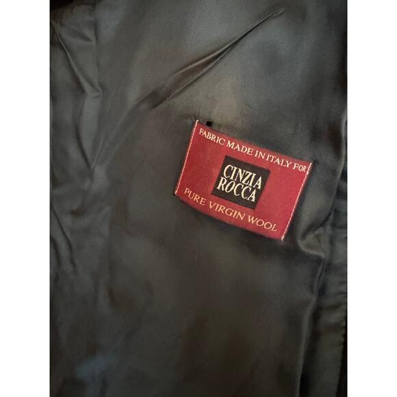 Ladies 14 Italy Cinzia Rocca Beautiufl Fur Collar Coat - Picture 2 of 3